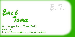 emil toma business card